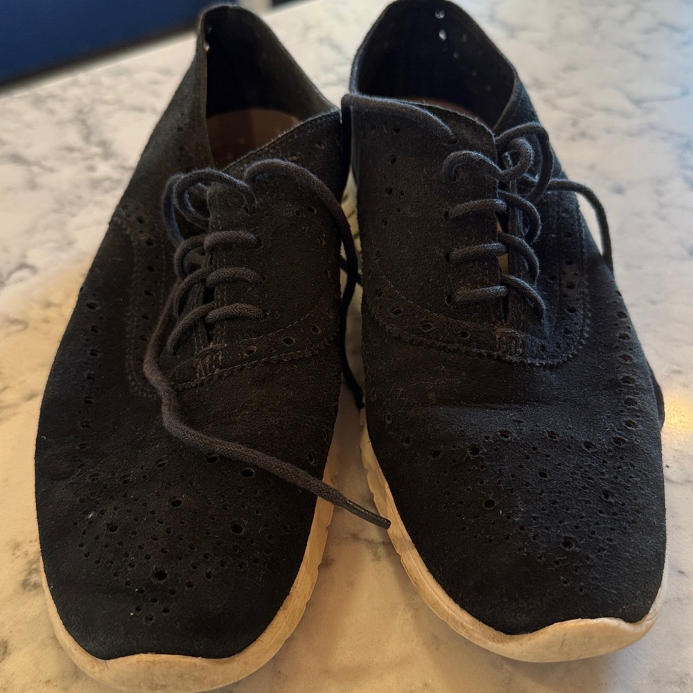 Cole Haan Zerogrand Women’s Black Suede Oxford Shoes